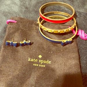 Kate Spade bangle & earrings set